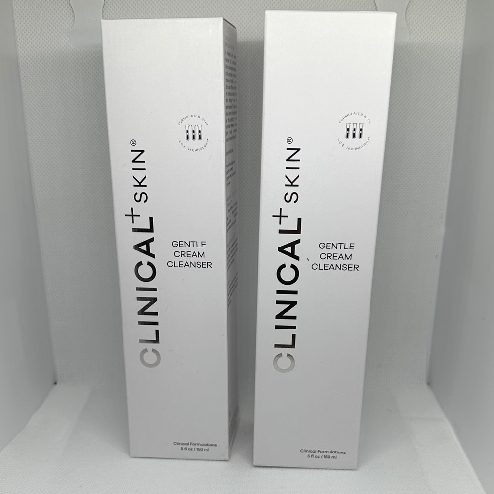 Clinical + Skin GENTLE CREAM CLEANSER 5 FL OZ (2 Pack) NIB Authentic Fresh